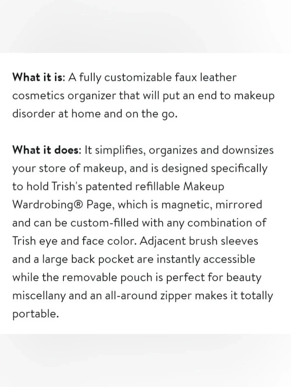 Trish McEvoy Medium Planner The Power of Makeup